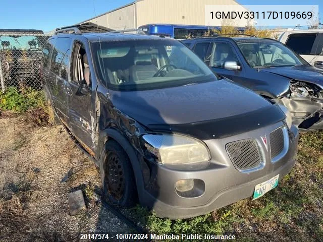 1GMDV33117D109669 2007 Pontiac Montana Sv6 Ext