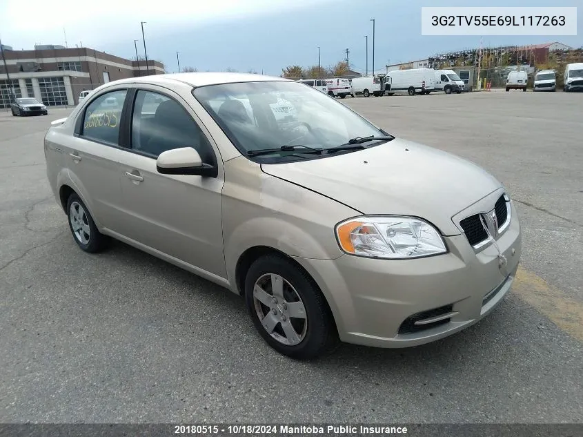 2009 Pontiac G3 Wave VIN: 3G2TV55E69L117263 Lot: 20180515