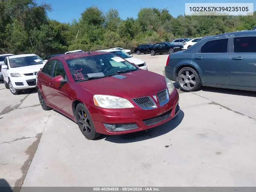 1G2ZK57K394235105 2009 Pontiac G6 New Gt