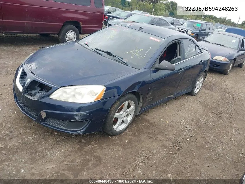 2009 Pontiac G6 New Se VIN: 1G2ZJ57B594248263 Lot: 40446498