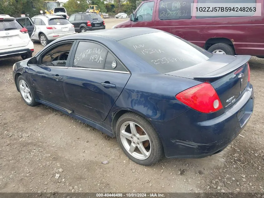 2009 Pontiac G6 New Se VIN: 1G2ZJ57B594248263 Lot: 40446498