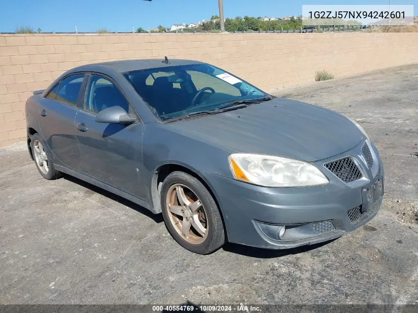 2009 Pontiac G6 New Se VIN: 1G2ZJ57NX94242601 Lot: 40554769