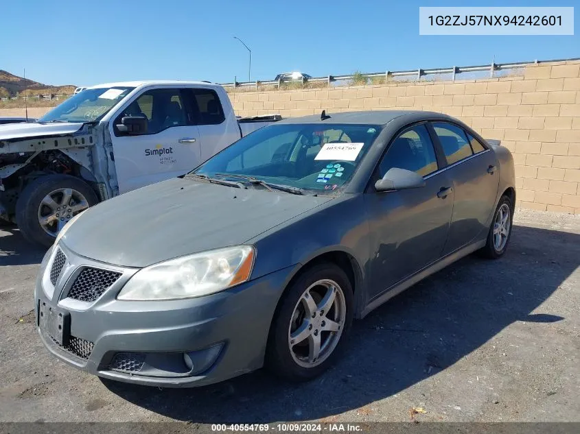 2009 Pontiac G6 New Se VIN: 1G2ZJ57NX94242601 Lot: 40554769