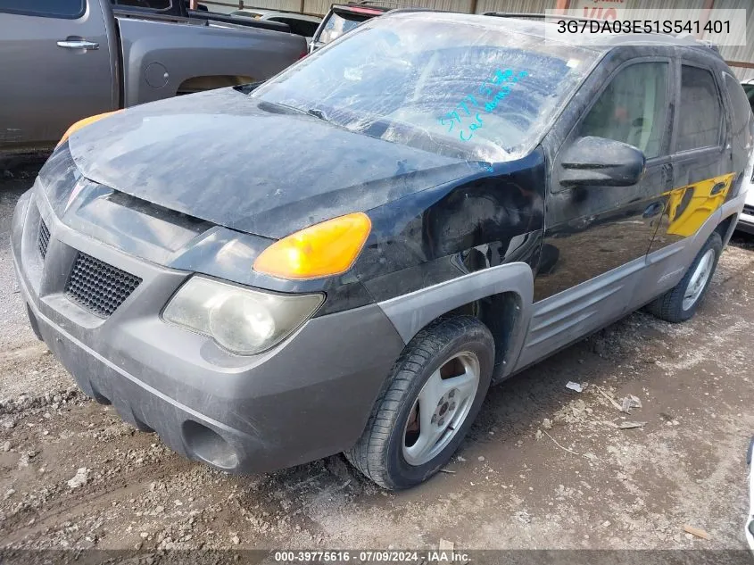 2001 Pontiac Aztek Gt VIN: 3G7DA03E51S541401 Lot: 39775616