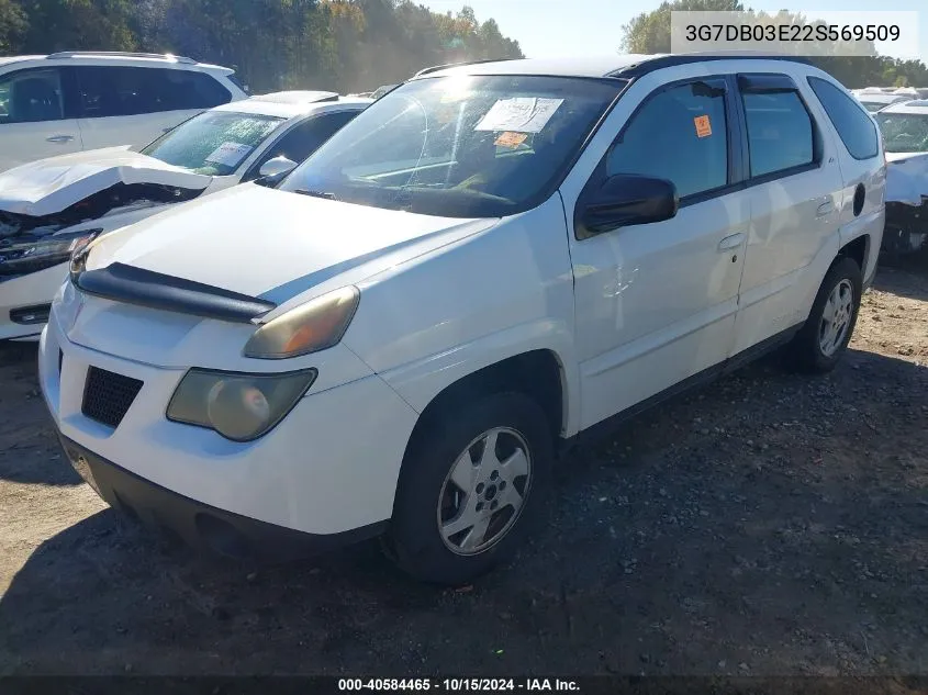 2002 Pontiac Aztek VIN: 3G7DB03E22S569509 Lot: 40584465