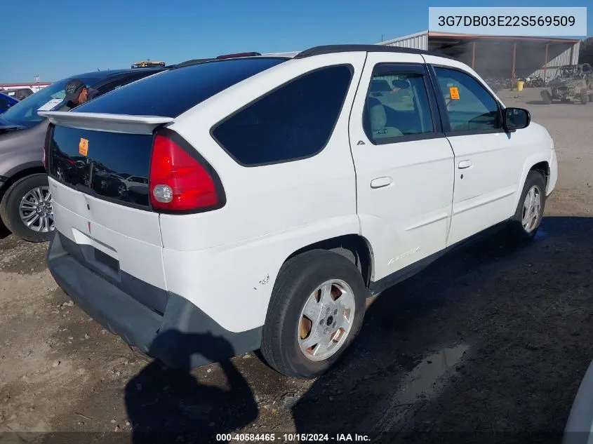 2002 Pontiac Aztek VIN: 3G7DB03E22S569509 Lot: 40584465