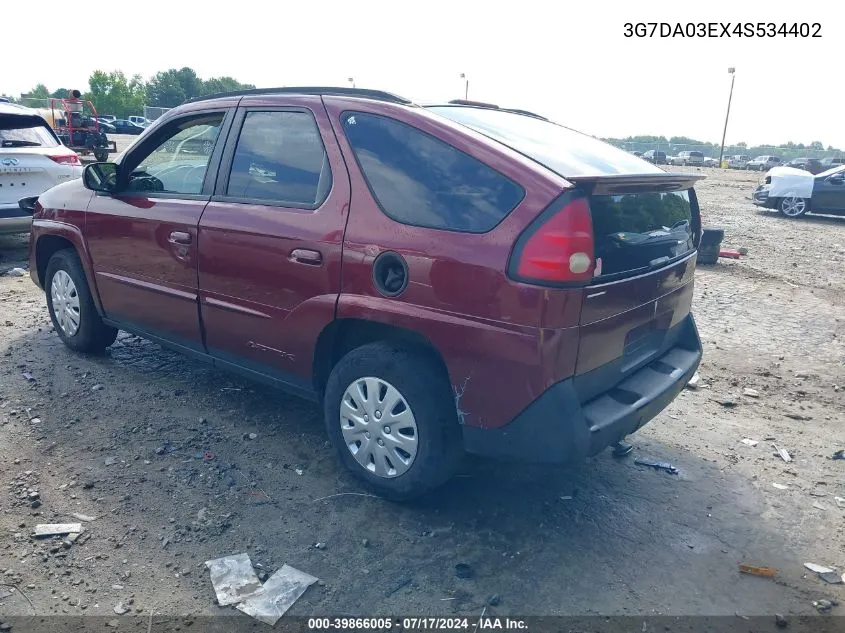 3G7DA03EX4S534402 2004 Pontiac Aztek