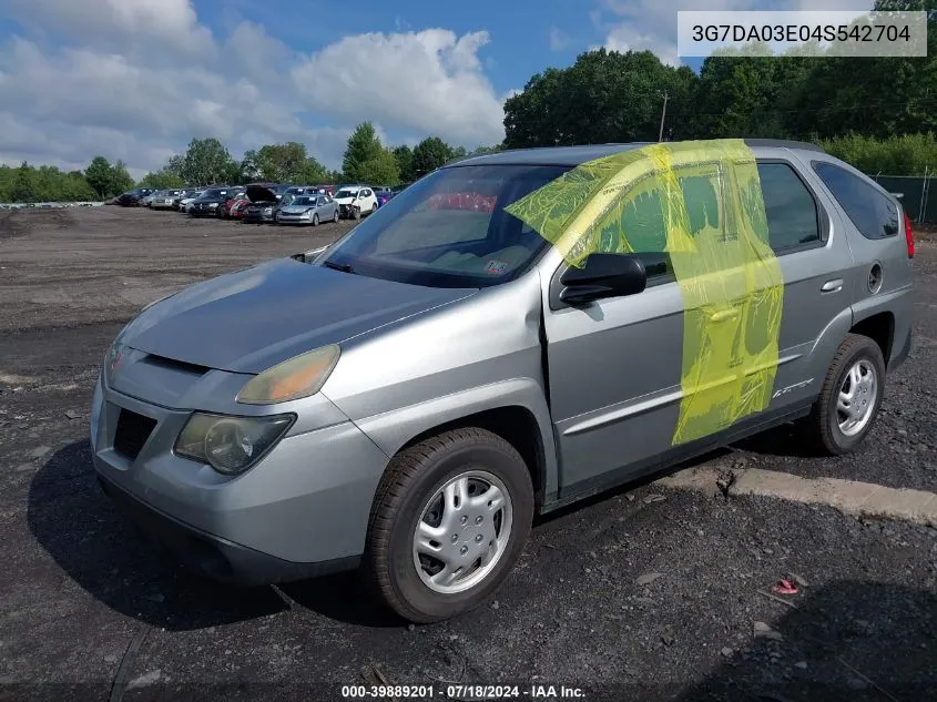 2004 Pontiac Aztek VIN: 3G7DA03E04S542704 Lot: 39889201