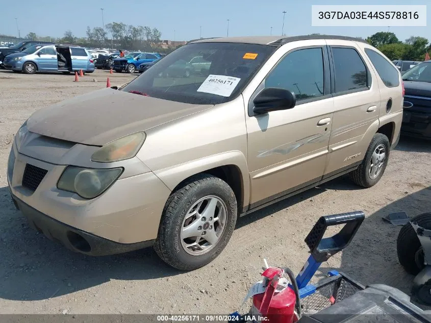 2004 Pontiac Aztek VIN: 3G7DA03E44S578816 Lot: 40256171