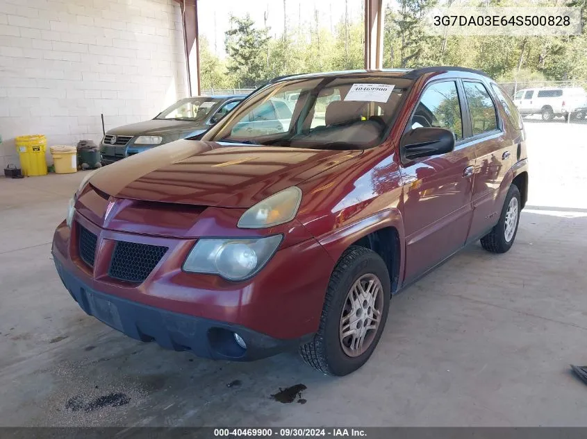 2004 Pontiac Aztek VIN: 3G7DA03E64S500828 Lot: 40469900