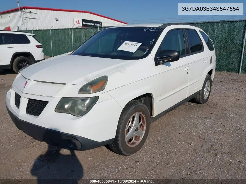 2004 Pontiac Aztek VIN: 3G7DA03E34S547654 Lot: 40535941