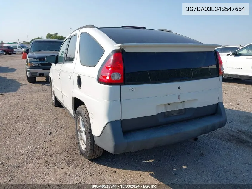 2004 Pontiac Aztek VIN: 3G7DA03E34S547654 Lot: 40535941