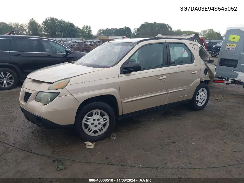 2004 Pontiac Aztek VIN: 3G7DA03E94S545052 Lot: 40809510