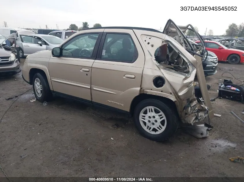 2004 Pontiac Aztek VIN: 3G7DA03E94S545052 Lot: 40809510