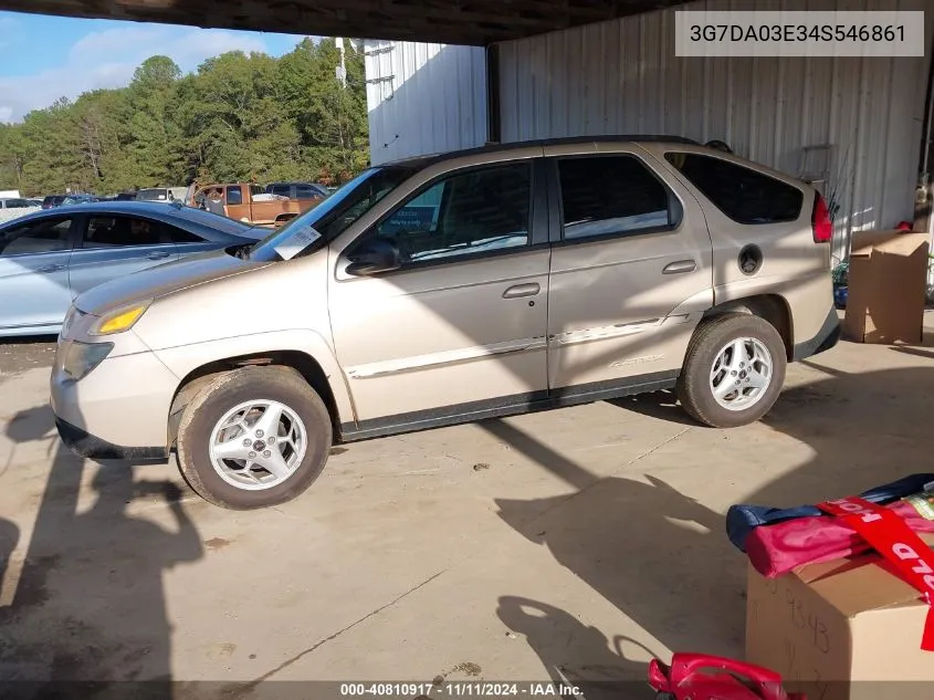 2004 Pontiac Aztek VIN: 3G7DA03E34S546861 Lot: 40810917