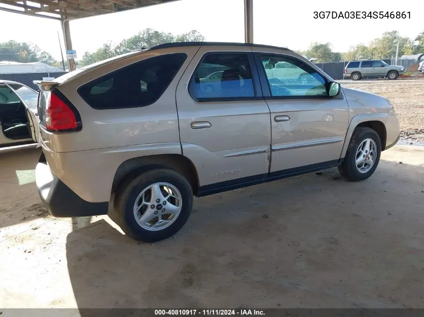 2004 Pontiac Aztek VIN: 3G7DA03E34S546861 Lot: 40810917