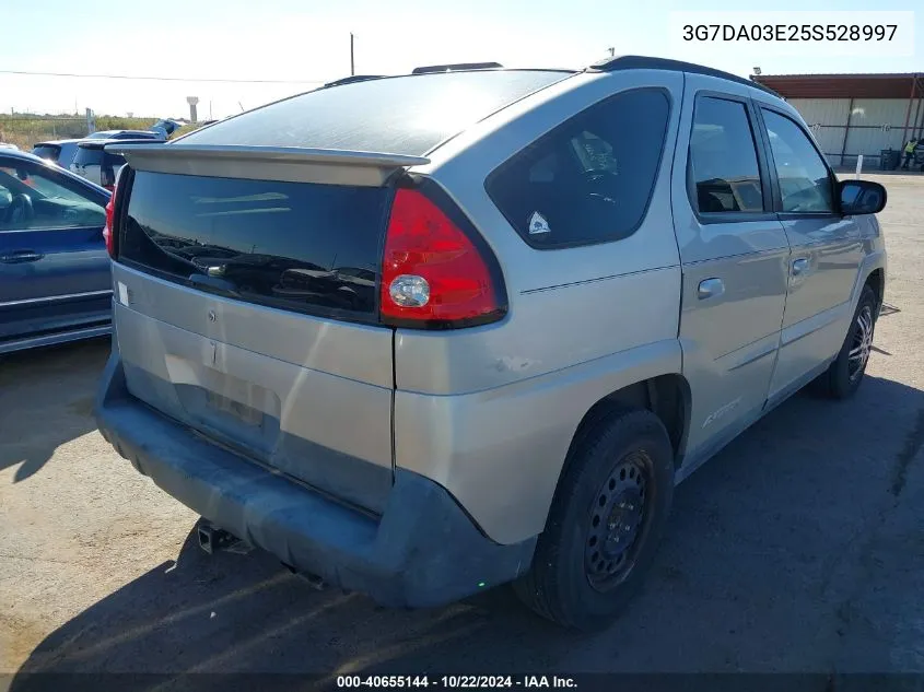 2005 Pontiac Aztek VIN: 3G7DA03E25S528997 Lot: 40655144