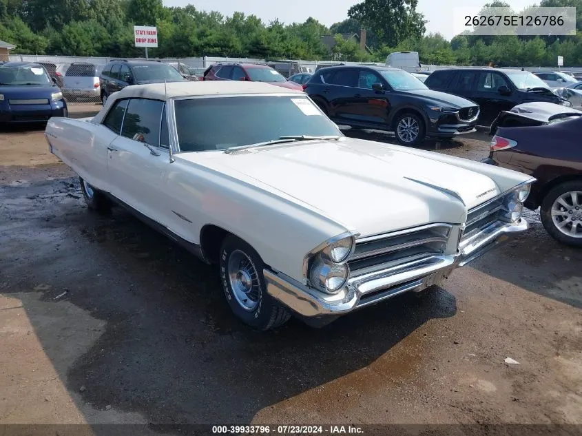 1965 Pontiac Bonneville VIN: 262675E126786 Lot: 39933796