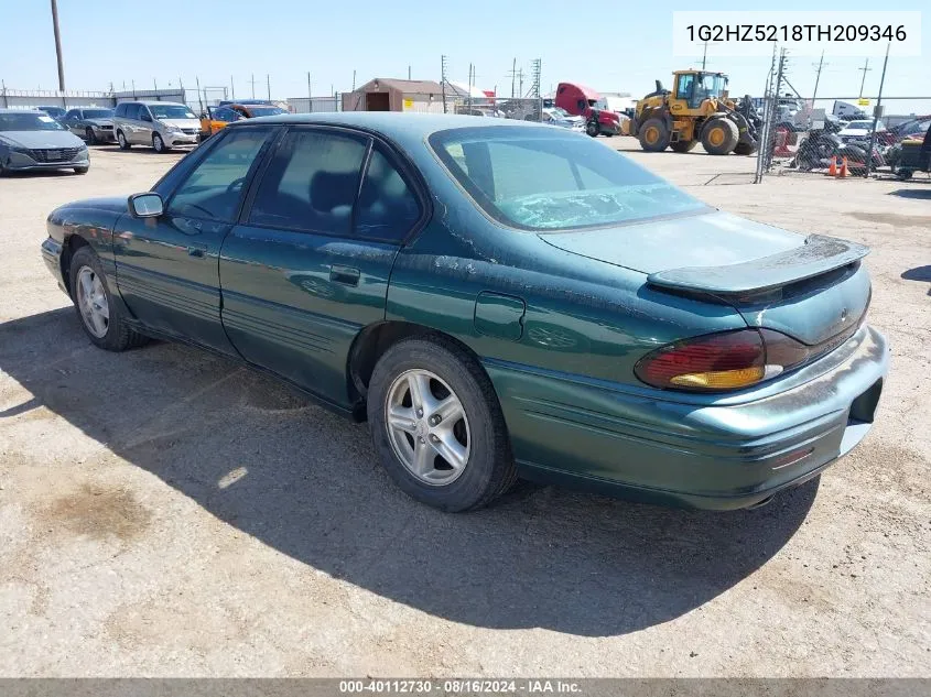 1996 Pontiac Bonneville Ssei VIN: 1G2HZ5218TH209346 Lot: 40112730