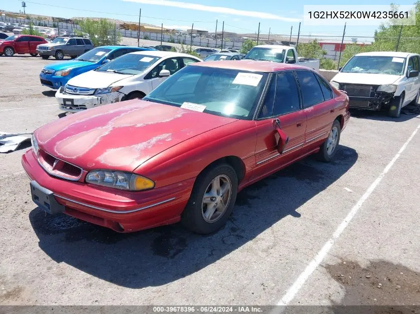 1998 Pontiac Bonneville Se VIN: 1G2HX52K0W4235661 Lot: 39678396