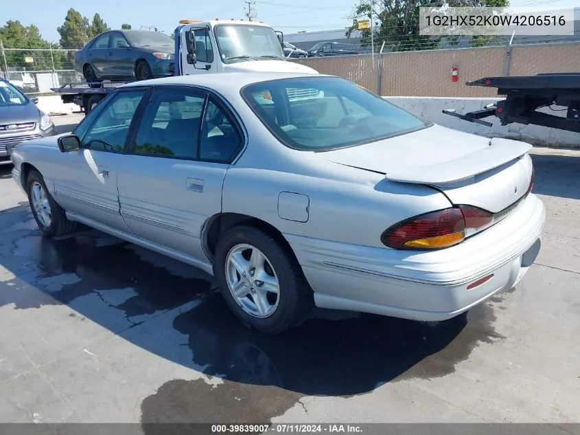 1998 Pontiac Bonneville Se VIN: 1G2HX52K0W4206516 Lot: 39839007