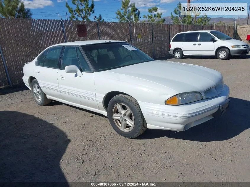 1998 Pontiac Bonneville Se VIN: 1G2HX52K6WH204245 Lot: 40307066