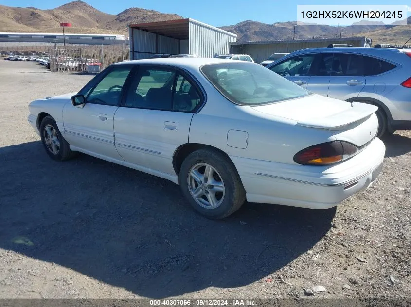 1998 Pontiac Bonneville Se VIN: 1G2HX52K6WH204245 Lot: 40307066