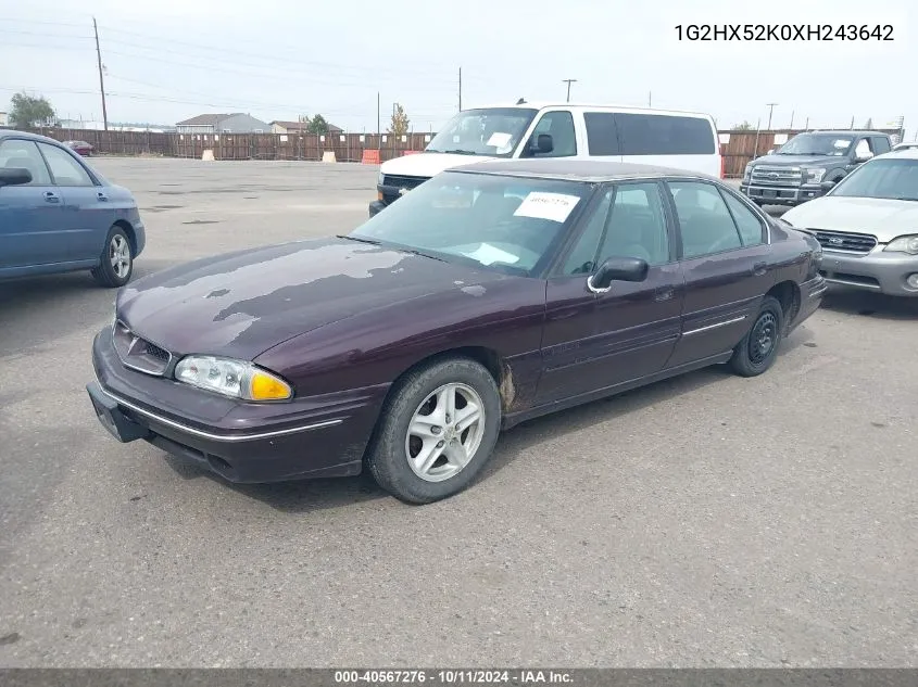 1999 Pontiac Bonneville Se VIN: 1G2HX52K0XH243642 Lot: 40567276