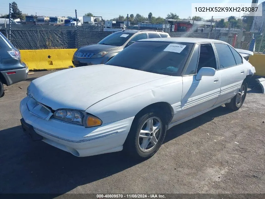 1999 Pontiac Bonneville Se VIN: 1G2HX52K9XH243087 Lot: 40809570