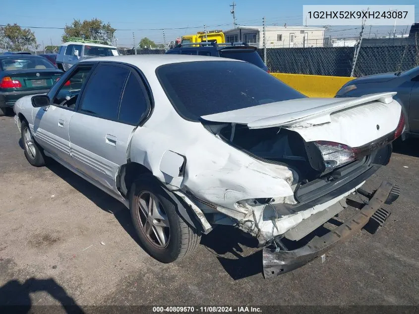 1999 Pontiac Bonneville Se VIN: 1G2HX52K9XH243087 Lot: 40809570