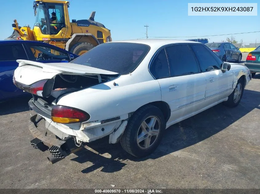 1999 Pontiac Bonneville Se VIN: 1G2HX52K9XH243087 Lot: 40809570