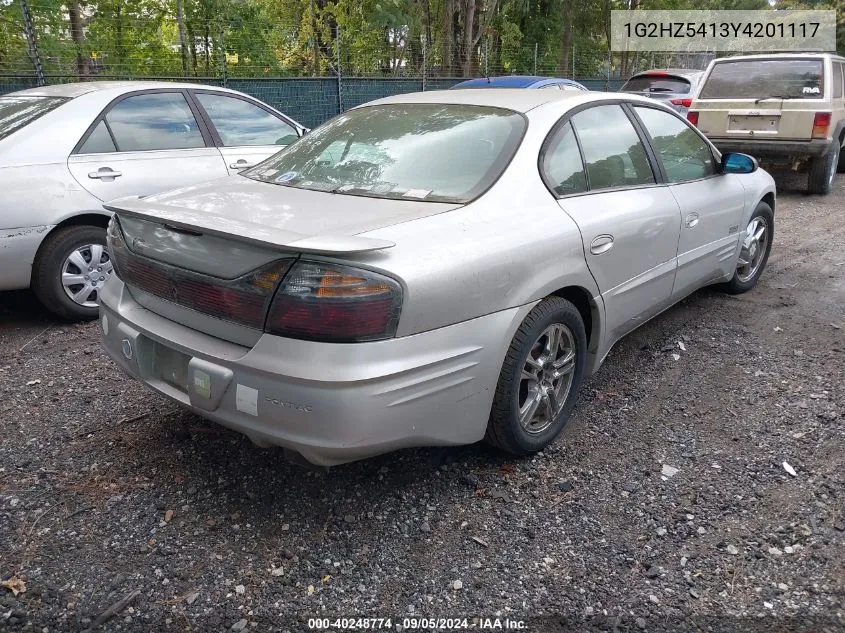 2000 Pontiac Bonneville Ssei VIN: 1G2HZ5413Y4201117 Lot: 40248774