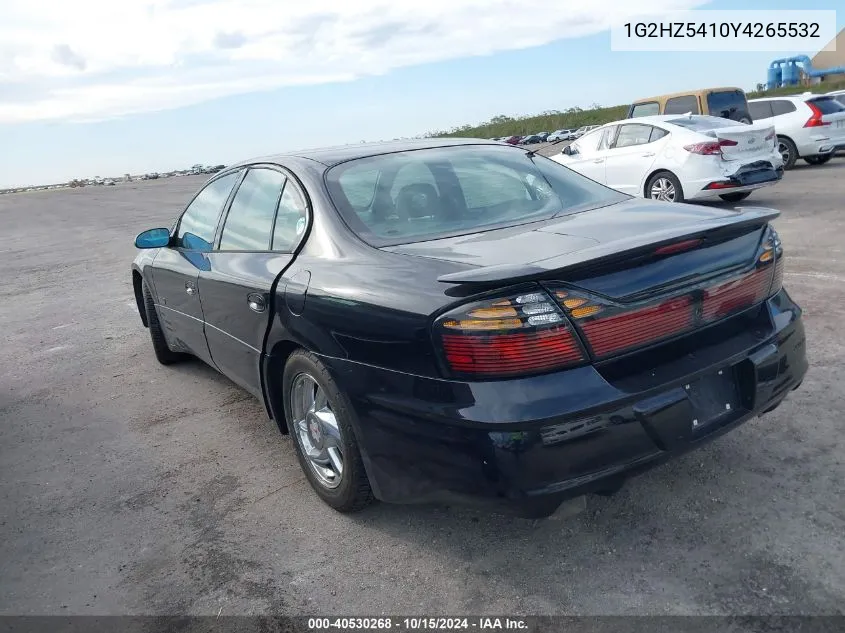 2000 Pontiac Bonneville Ssei VIN: 1G2HZ5410Y4265532 Lot: 40530268