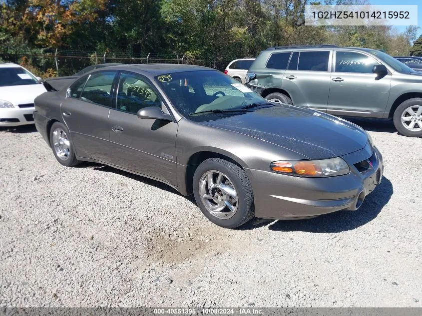 2001 Pontiac Bonneville Ssei VIN: 1G2HZ541014215952 Lot: 40551395