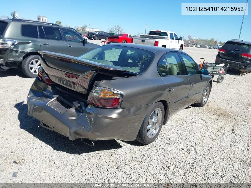 2001 Pontiac Bonneville Ssei VIN: 1G2HZ541014215952 Lot: 40551395