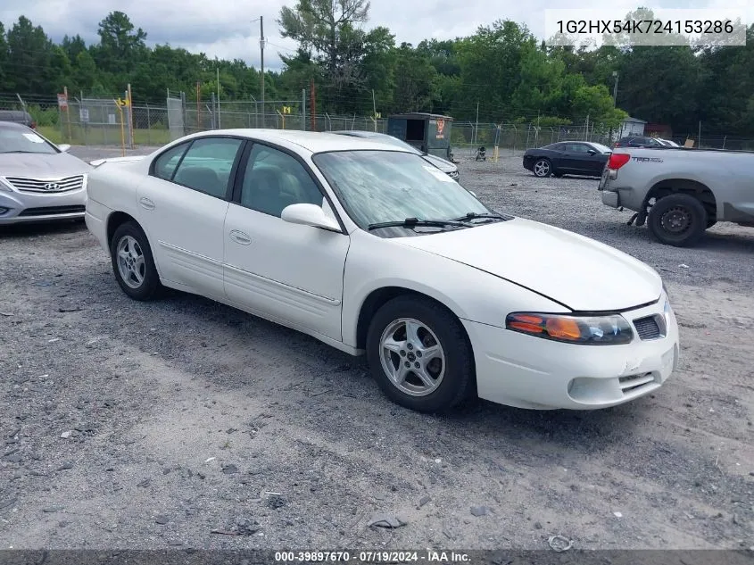 2002 Pontiac Bonneville Se VIN: 1G2HX54K724153286 Lot: 39897670