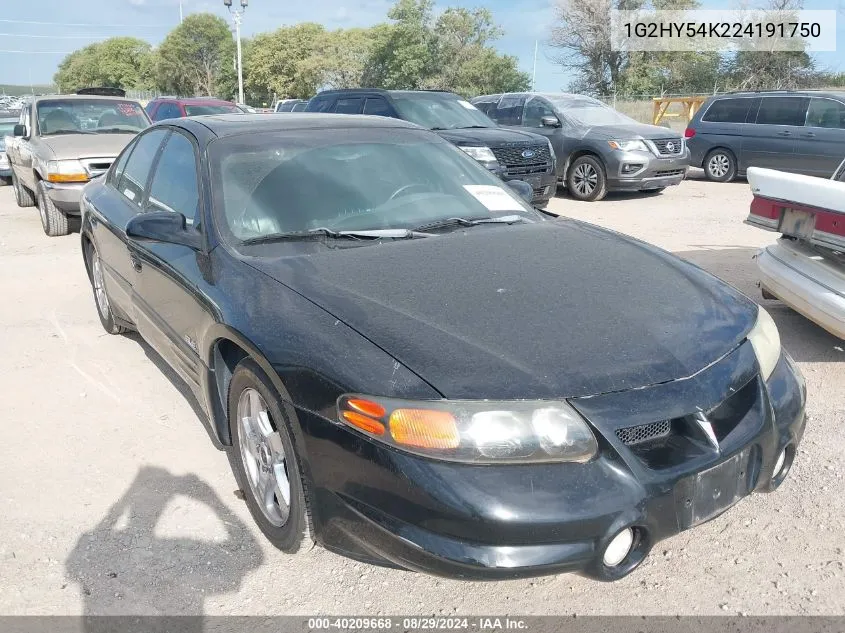 2002 Pontiac Bonneville Sle VIN: 1G2HY54K224191750 Lot: 40209668