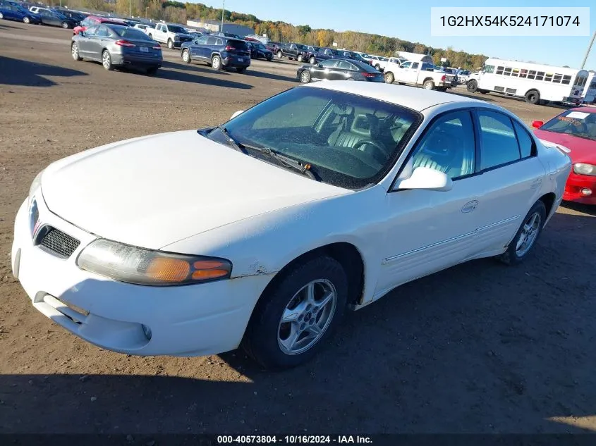 2002 Pontiac Bonneville Se VIN: 1G2HX54K524171074 Lot: 40573804