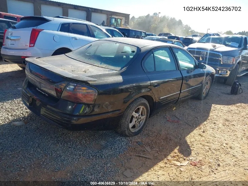 2002 Pontiac Bonneville Se VIN: 1G2HX54K524236702 Lot: 40636829