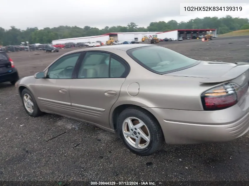 2003 Pontiac Bonneville Se VIN: 1G2HX52K834139319 Lot: 39844329