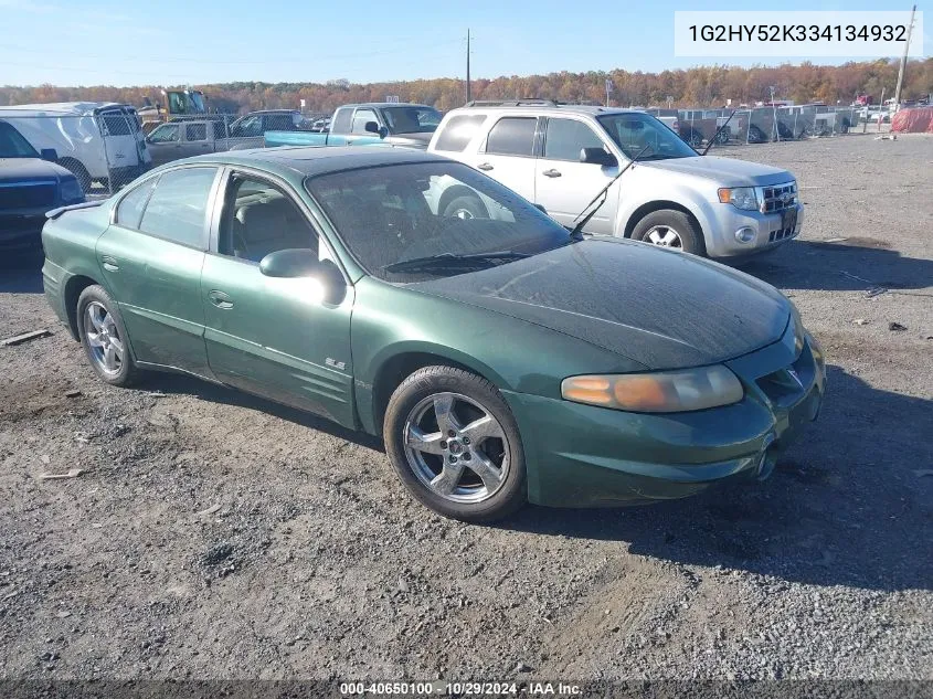 2003 Pontiac Bonneville Sle VIN: 1G2HY52K334134932 Lot: 40650100