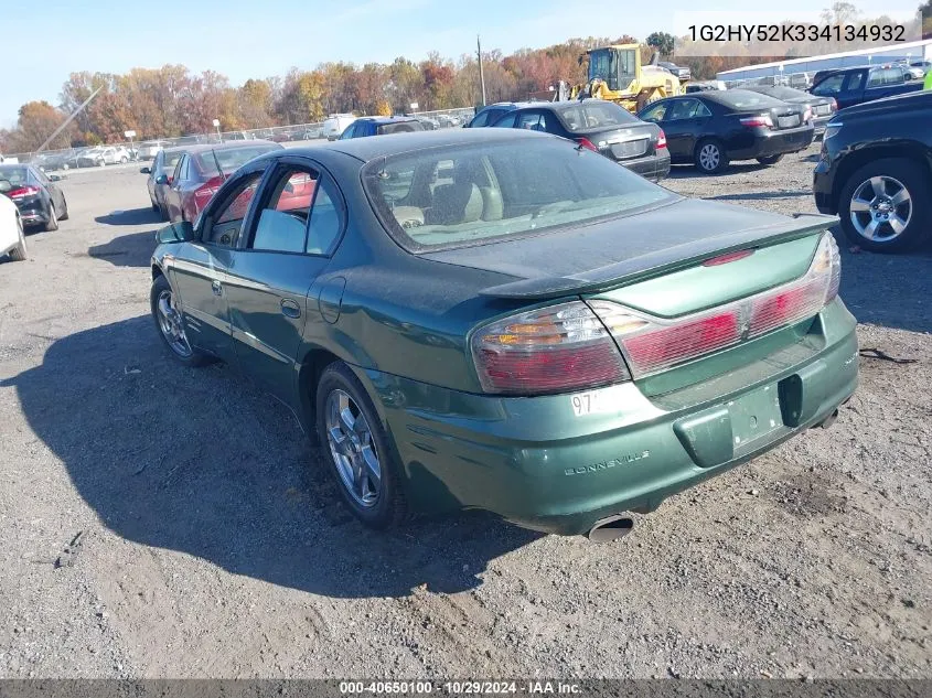 2003 Pontiac Bonneville Sle VIN: 1G2HY52K334134932 Lot: 40650100