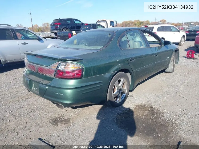 2003 Pontiac Bonneville Sle VIN: 1G2HY52K334134932 Lot: 40650100