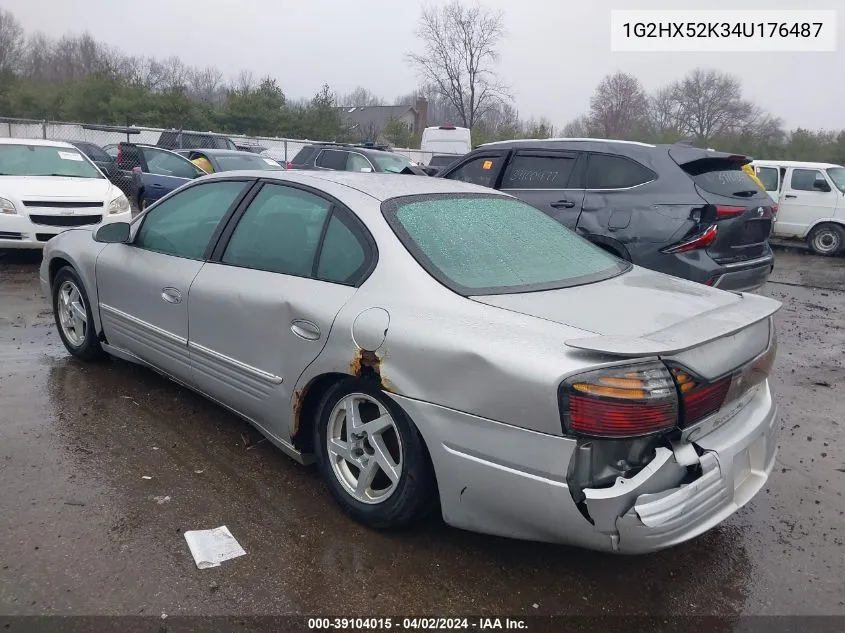 2004 Pontiac Bonneville Se VIN: 1G2HX52K34U176487 Lot: 39104015