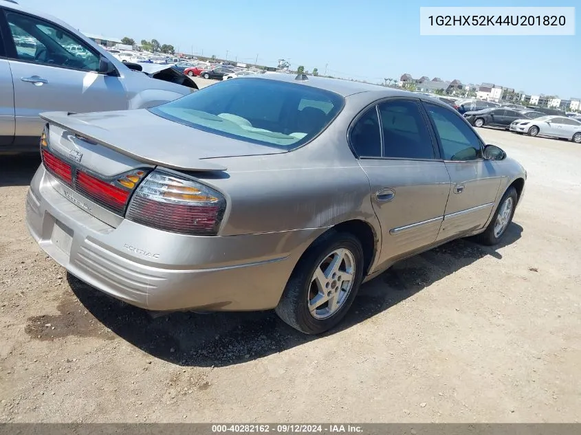 2004 Pontiac Bonneville Se VIN: 1G2HX52K44U201820 Lot: 40282162