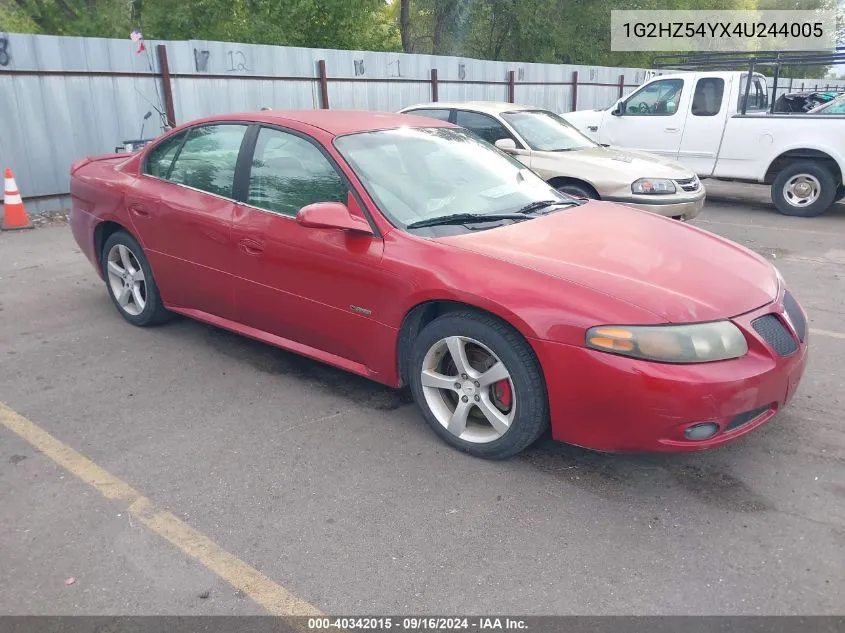 1G2HZ54YX4U244005 2004 Pontiac Bonneville Gxp