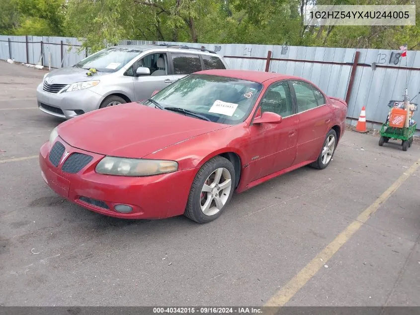 2004 Pontiac Bonneville Gxp VIN: 1G2HZ54YX4U244005 Lot: 40342015