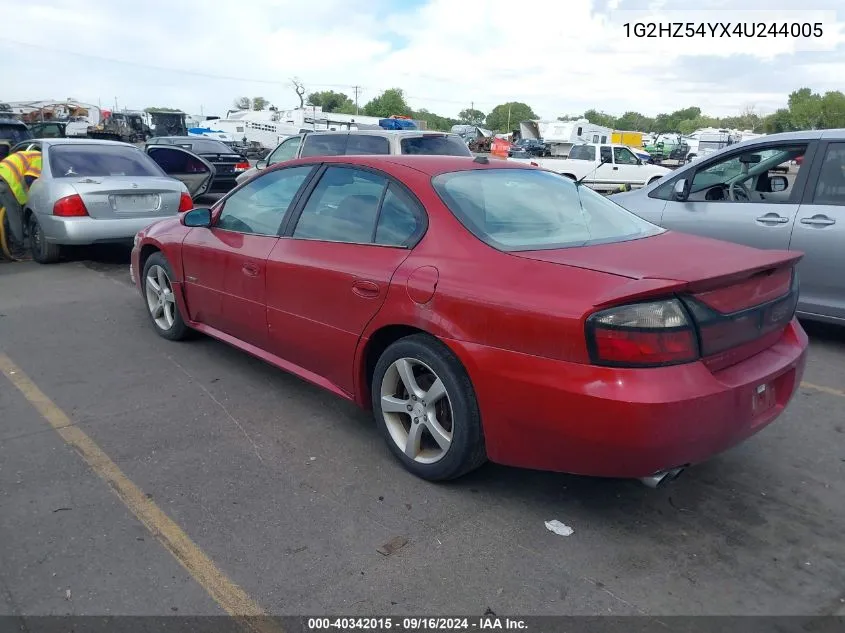 2004 Pontiac Bonneville Gxp VIN: 1G2HZ54YX4U244005 Lot: 40342015