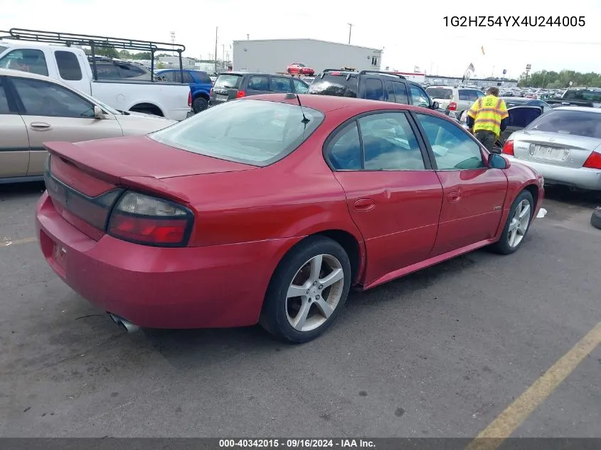 2004 Pontiac Bonneville Gxp VIN: 1G2HZ54YX4U244005 Lot: 40342015