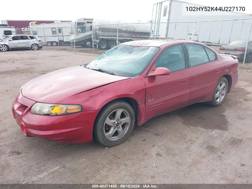 1G2HY52K44U227170 2004 Pontiac Bonneville Sle